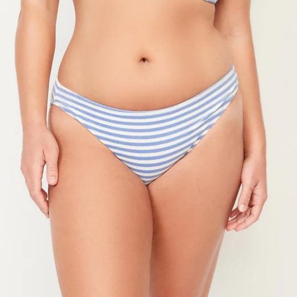 Old Navy Low-Rise Striped Terry Classic Bikini Swim Bottoms for Women New - Picture 5 of 8
